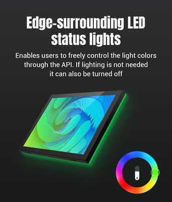 10.1インチ 壁にマウントされたスマートホームコントロールタブレット 究極の快適さのために LEDライトを取り巻く