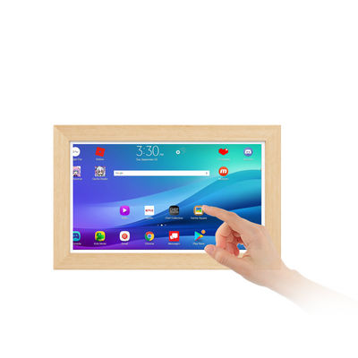 15.6インチ RK3568 4+32GB 壁掛け式広告タブレット NFC POE タッチスクリーン ビジネス 木製フレーム Android14 タブレット