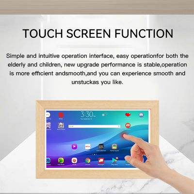 15.6インチ RK3568 4+32GB 壁掛け式広告タブレット NFC POE タッチスクリーン ビジネス 木製フレーム Android14 タブレット