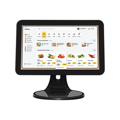 15.6インチタッチスクリーン デスクトップ POS 端末 N2840 2+32GB スキャナー付き小売キャッシュレジャー