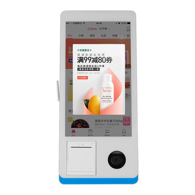 レストランセルフサービス注文カウンターキオスク Win 8+128GB セルフサービス決済キオスク プリンター NFC QRコードスキャナー付き
