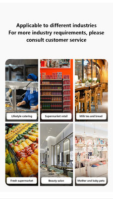 14インチ デュアルタッチスクリーン Windows7 POSレジ i3 CPU 4+64GB デスクトップPOSターミナル プリンター、キーボード、スキャナー付き
