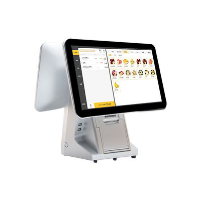 Win7/10 Android対応 15.6インチ デュアルスクリーンPOSシステムモニター スーパーマーケット レストラン向け 耐久性 IPSタッチモニター