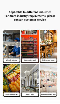 スーパーマーケットPOSシステム 15.6インチ デュアルタッチスクリーン 内蔵スケール プリンター ワイヤレスプロトコル NFCインターフェース VGA