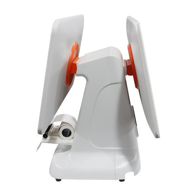 オールインワンコアホワイトUSB3.0インターフェーススキャナーチェックキャッシュレジスターPosターミナルシステム、80mmプリンターと15.6インチLCD付き