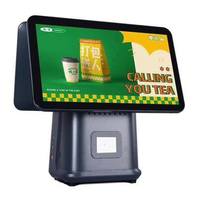 小売レストランの請求機 15.6インチ デュアルスクリーン POS システム Windows オペレーティングシステムと Android POS