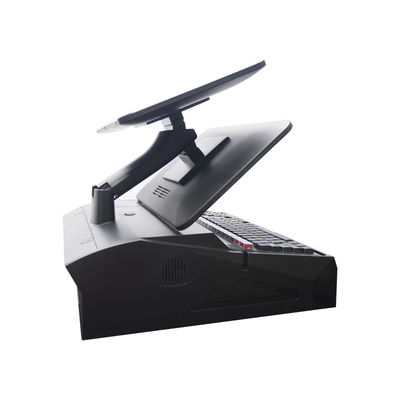 OEM ODM 15.6インチ デュアルスクリーン Win7 Pos キャッシュレジスタ N2840 Cpu 2+32GB デスクトップ POSターミナル 58mmプリンタ,キーボード