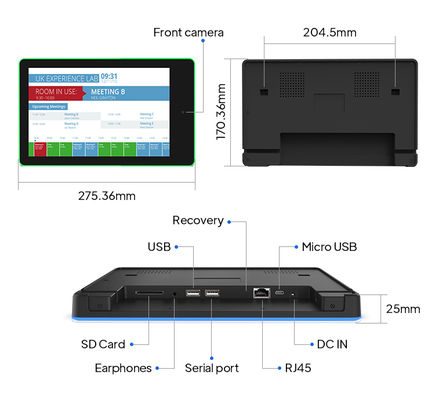 10.1インチ RK3288 Android会議室タブレット POE NFC および LEDライトバー付き