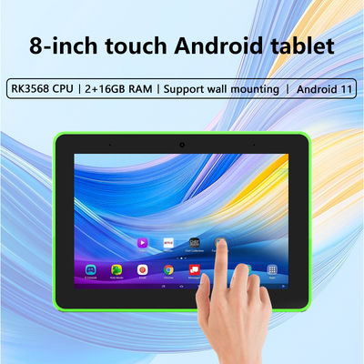 8インチ壁掛けのAndroidタブレットPC 4サイドLEDライトとPOE NFCでスマートホームと会議室の予約
