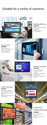 8インチ壁掛け業務用 タッチスクリーン POE NFC アンドロイドタブレットPC LEDライト付き デジタルサイネージディスプレイ ミーティングルーム予約システム