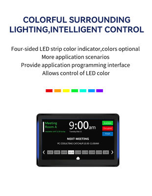 LEDライトバー付き101インチ壁掛け型ビジネスAndroidタブレットPC 会議スケジュール表示