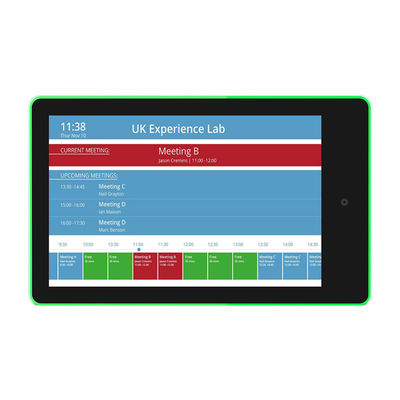 会議室予約用のRK3566クアッドコアLEDライトバー付き15.6インチウォールマウントAndroidタブレットPC