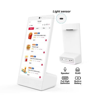 L型デスクトップ 15.6インチ 1920x1080 Android 15 タブレットPC Wi-Fi NFC 静電容量式タッチスクリーン 10000mAh オクタコア ファストフード その他 スピーカー付き