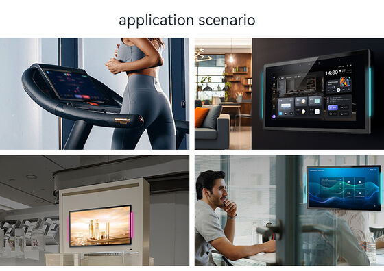 壁掛け会議室用LEDライトバー付き15.6インチRK3566クアッドコアAndroidタブレットPC