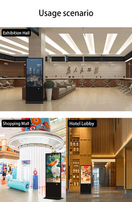 43インチ 床立体デジタルサイネージ LCD広告ディスプレイ タッチスクリーン スマートキオスク ポスタープレーヤー