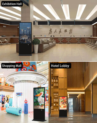43インチ 床立体デジタルサイネージ LCD広告ディスプレイ タッチスクリーン スマートキオスク ポスタープレーヤー