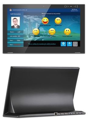 17インチ Poe NFC L字型デスクトップレストラン注文用AndroidタブレットPC（POS小売用）