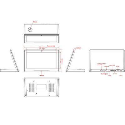 FCC 1.3GHz オールインワンタッチスクリーンPC クアッドコアコーテックスA7 1.3GHzプロセッサと7インチのIPS容量タッチスクリーン Android 6を搭載.0