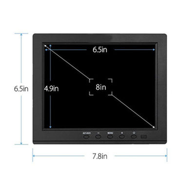 Hopestar 8インチ LCD CCTV モニター BNC,AV,HDMI & USB 入力