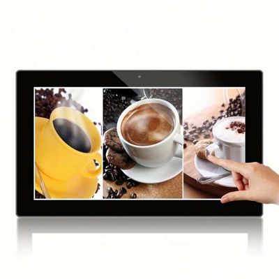 350cd/m2の明るさ、HDMI USB対応のデジタルサイネージ用24インチウォールマウントAndroidタブレット