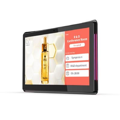 会議室用 LED ライトバー付き 10.1 インチ NFC POE 壁掛け Android タブレット