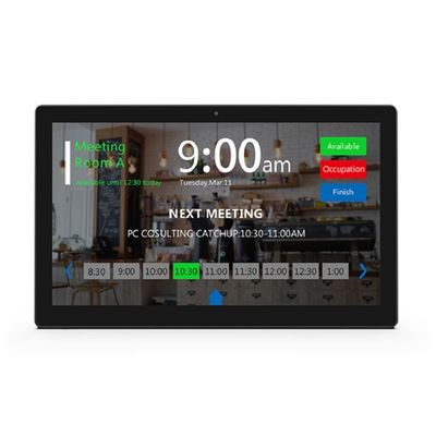 会議室用 LED ライトバー付き 10.1 インチ NFC POE 壁掛け Android タブレット