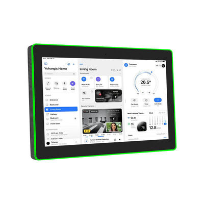 品質  13.3Inch Wall Mounted Conference Room Tablet NFC/RFID POE Commercial Android Tablet Surrounding Led Light 工場