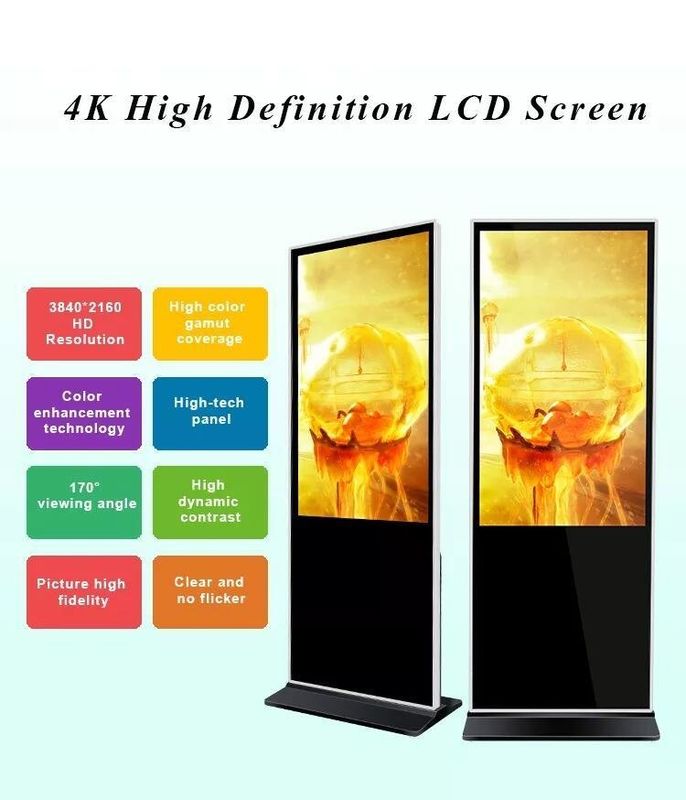 床立体デザインとデジタルサイネージ付きのインダース 55インチ LCD広告プレーヤー