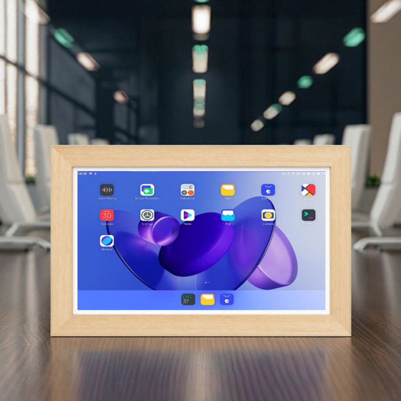 21.5インチ RK3588 木製フレーム Android 13 タブレット POE NFC 壁掛け式タブレットPC 広告用