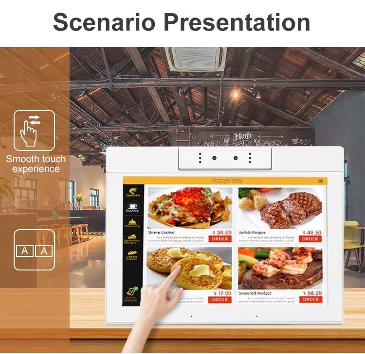 デスクトップ10.1インチL字型AndroidタブレットPC WiFi NFCタッチスクリーン クアッドコア スマートオフィス セルフサービスキオスク ビジネス利用
