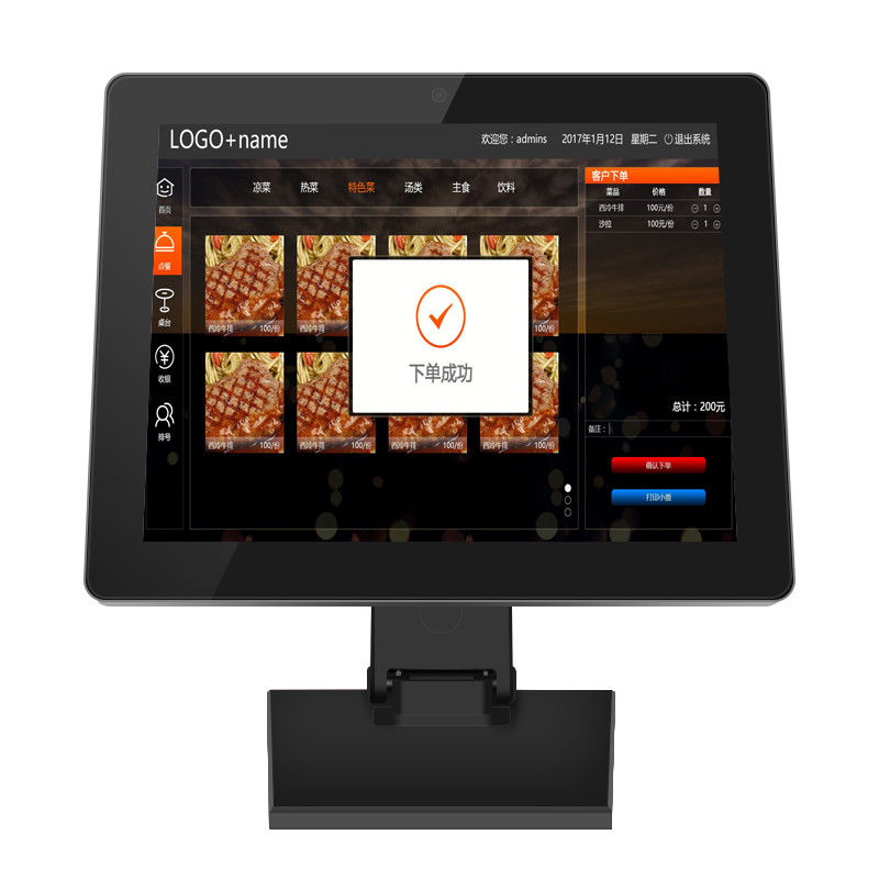 1.6GHz クアッドコア アンドロイド POS タブレット 15インチタッチスクリーンと10ポイント容量タッチ