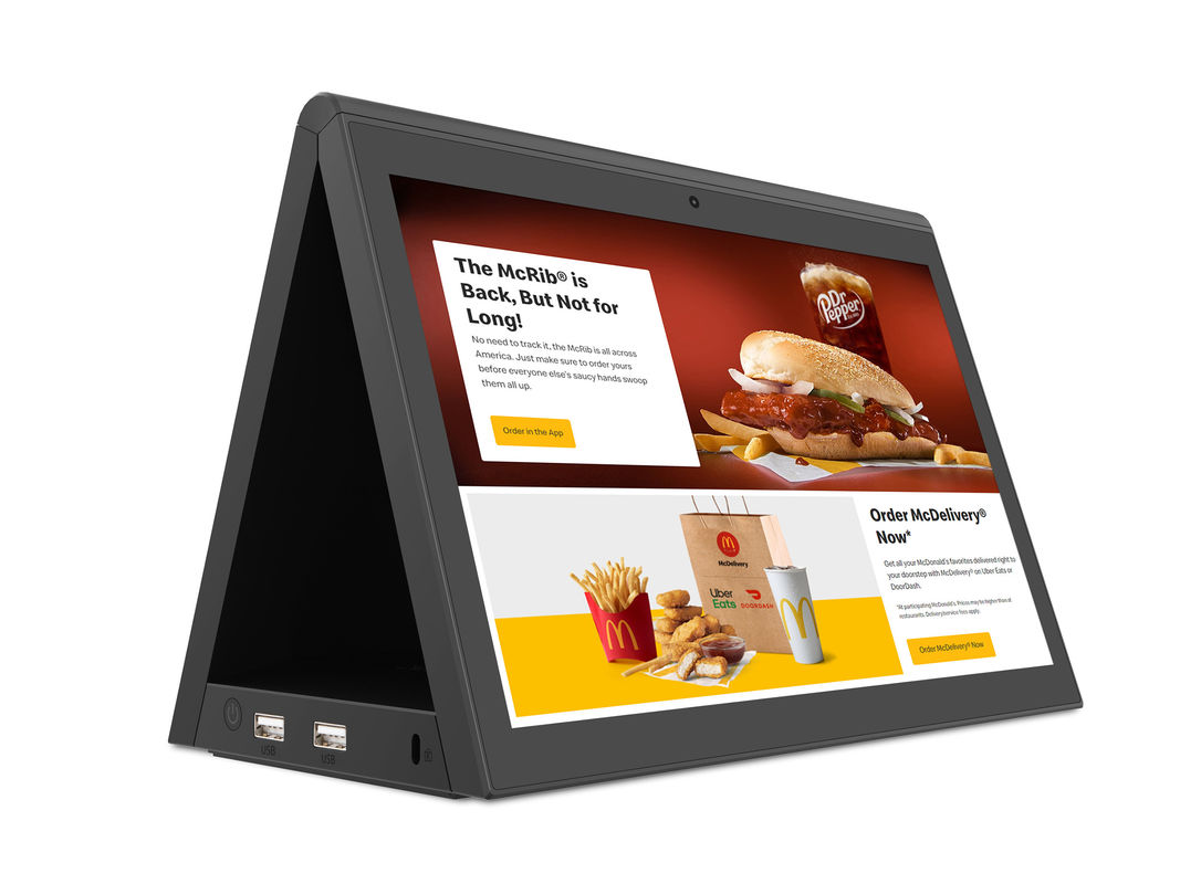 10インチアンドロイドタブレット 双画面 RK3288 デスクトップ POE 広告タブレット PC